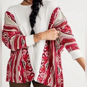 Free People We The Free Say It Loud Textured 3D Knit Thermal Sweater Top  $198